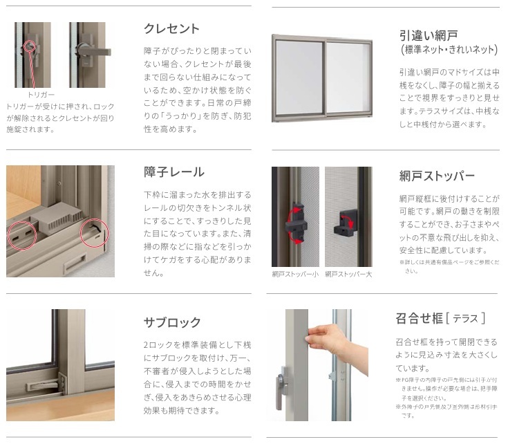 LIXIL サーモスA 一般複層ガラス 引違い窓 テラス単純段差 16022 W1640
