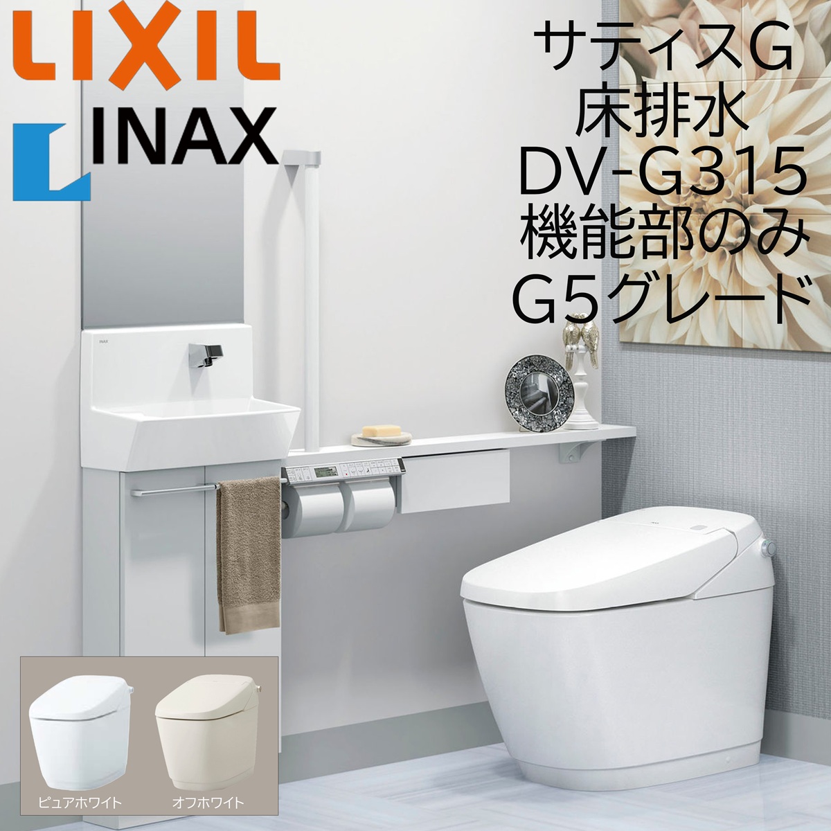 LIXIL INAX サティスG G5 床排水 DV-G315 ピュアホワイト 機能部のみ BW1 ECO5