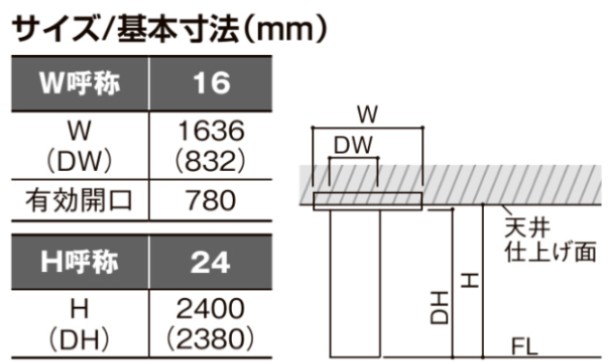 LIXIL（リクシル） ラシッサS 室内引戸 LYB 1624(W1636×H2400) 天井埋