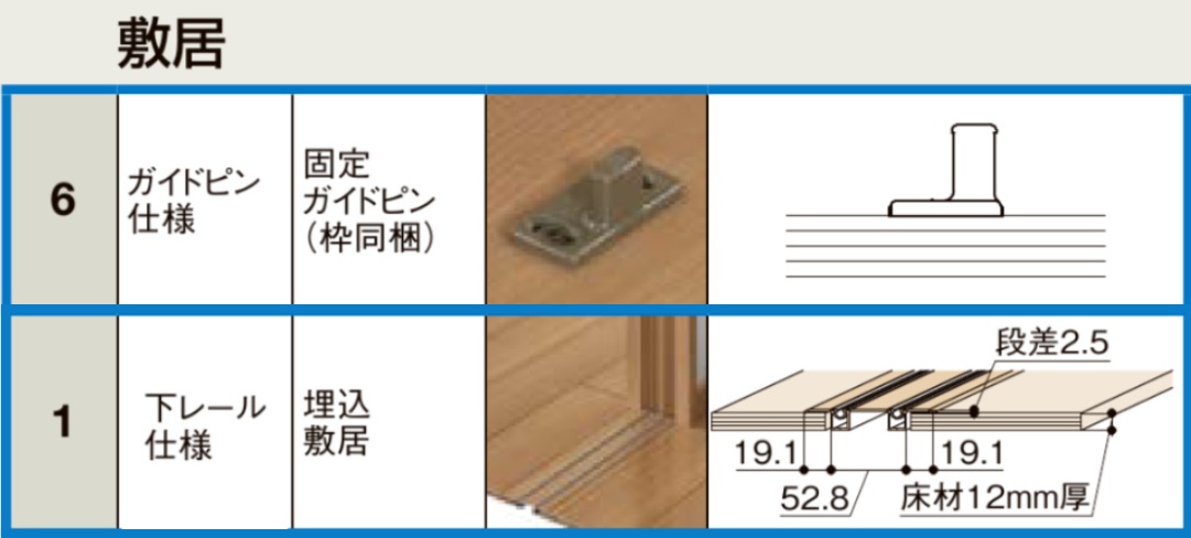 LIXIL ラシッサS 室内引戸 LGH 1620/1623 ケーシング 可動間仕切り 引違い2枚建 上吊 錠なし 建具 室内建具 リフォーム_9