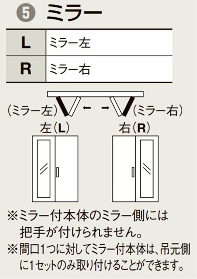 LIXIL ラシッサS 室内折れ戸 H23 LAC 2423/2623/27M23 ノンケーシング枠 クローゼットドア レールタイプ H23 建具_8