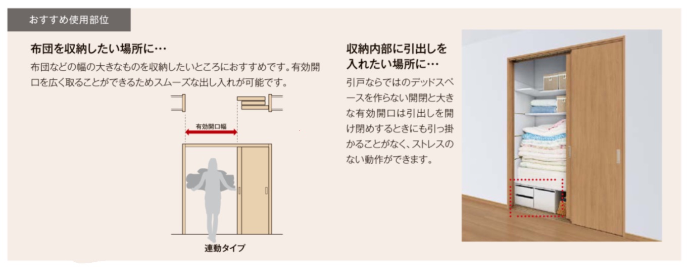 LIXIL（リクシル） ラシッサD パレット 室内引戸 連動タイプ ノン