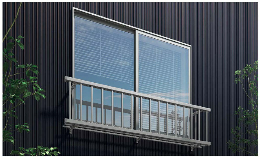 LIXIL（リクシル） アルミ手すりS型ワイド 18605 単体引違い窓用 壁付