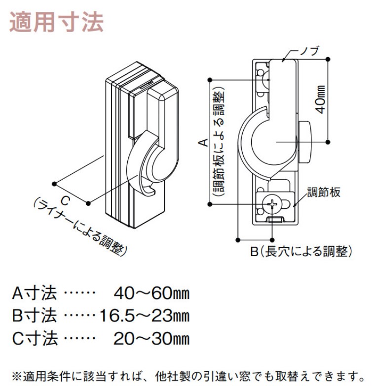YKK ykk 取替用クレセント 交換用 鍵 サッシクレセント 部品 引違い窓 サッシ部品 BS-HCA 関連画像3