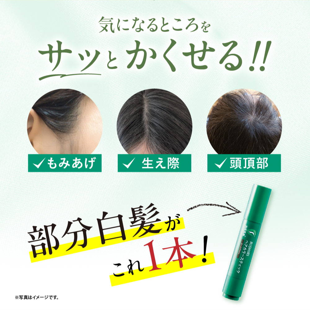 利尻ヘアカラースティック 2本セット 20g 無添加 白髪用 ノンシリコーン 天然植物由来 速乾 タッチペンタイプ 筆 ひと塗り 部分白髪 利尻昆布  サスティ Sastty