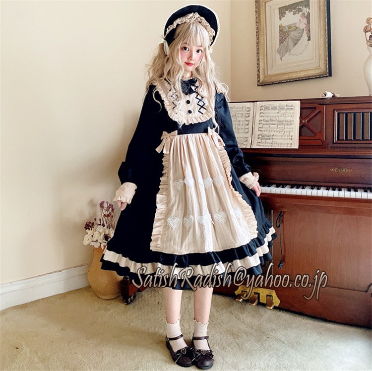 ロリータ衣装 Lolita ドレス レディース二次元衣装 ロリータワンピース ドレス ガールズ コスプレ 仮装 変装 髪飾り ローズ 蝶ネック