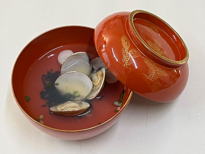 はまぐり吸物 お食い初め鯛 料理