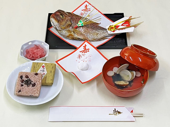 はまぐり吸物 お食い初め鯛 料理
