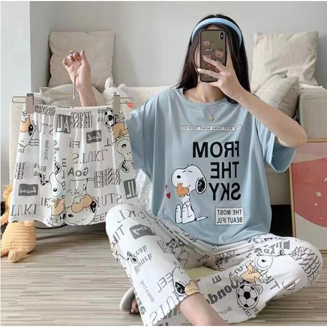 パジャマレディースルームウェア おしゃれ 綿 セットアップ 半袖 春 夏 柔らかく軽い薄手の快適Tシャツ 可愛い ゆったり シンプル寝巻き部屋着 |  | 11