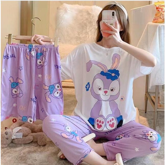 パジャマレディースルームウェア おしゃれ 綿 セットアップ 半袖 春 夏 柔らかく軽い薄手の快適Tシャツ 可愛い ゆったり シンプル寝巻き部屋着 |  | 12