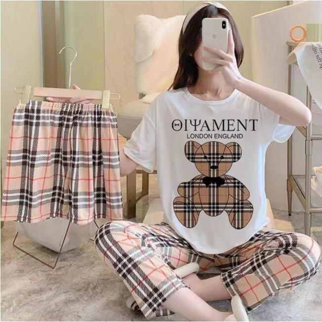 パジャマレディースルームウェア おしゃれ 綿 セットアップ 半袖 春 夏 柔らかく軽い薄手の快適Tシャツ 可愛い ゆったり シンプル寝巻き部屋着 |  | 16