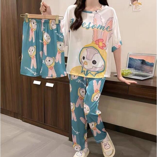 パジャマレディースルームウェア おしゃれ 綿 セットアップ 半袖 春 夏 柔らかく軽い薄手の快適Tシャツ 可愛い ゆったり シンプル寝巻き部屋着 |  | 17