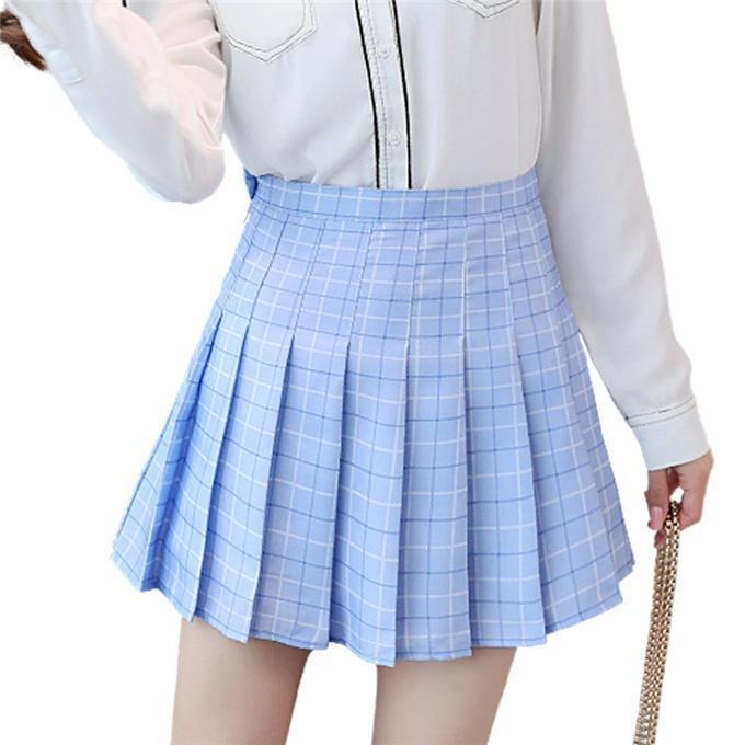 一掃＆プリーツスカート スクール レディース チェック柄 ミニスカート ハイウエスト フレアスカート 夏 通学 キュロットスカート 高校生 |  | 06