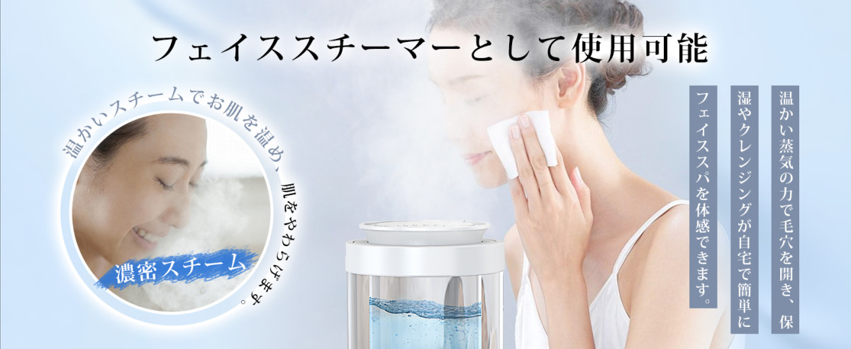 加湿器 スチーム式 加熱式 3L大容量 二重構造ガラス 500ml/h加湿量