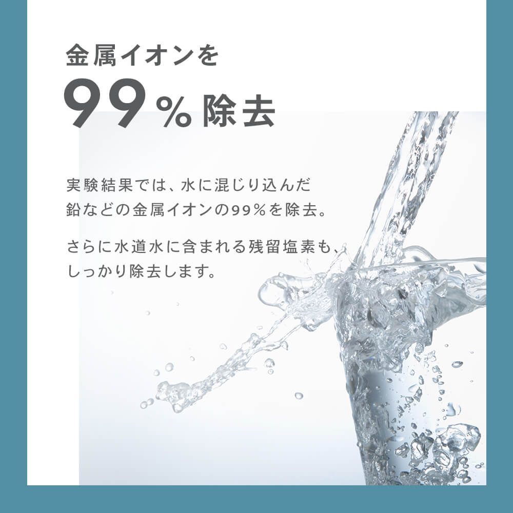 金属イオンを99％除去