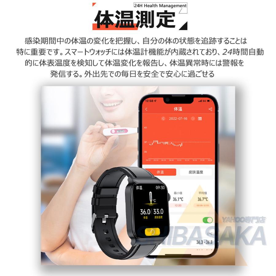 スマートウォッチ センサー 皮膚温変動検知 心拍数