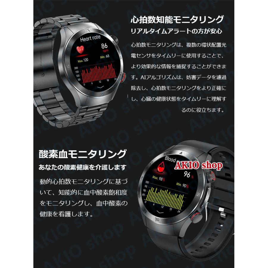 スマートウォッチ 血糖値 日本製センサー 心電図測定ECG 通話機能 血圧測定 着信通知 日本語説明書 血中酸素 心拍数 呼吸率 体温 睡眠  IP68防水 iphone/Android - ショッピング・ショップ | 通販検索