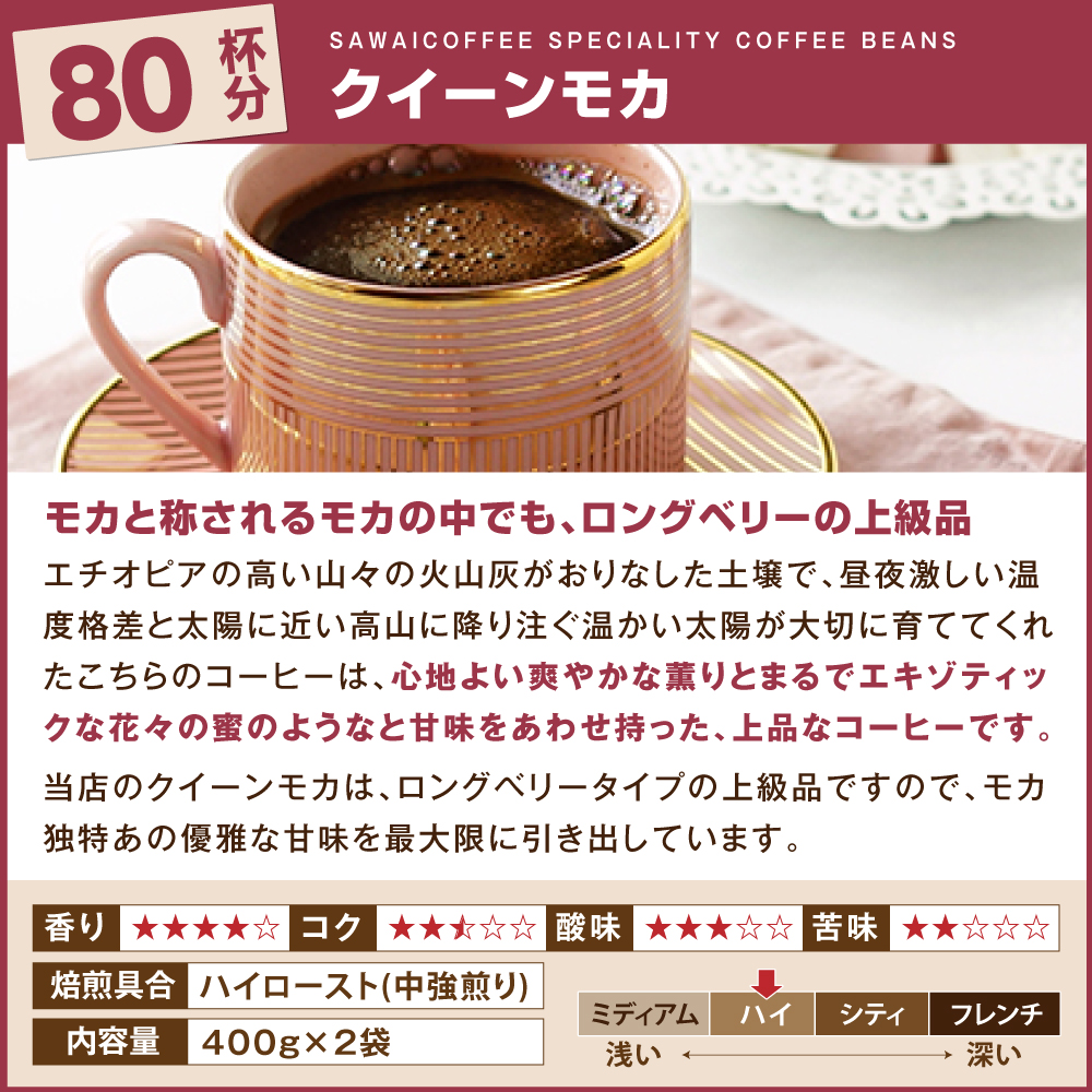 コーヒー 豆 粉 1.6kg コーヒー 珈琲 福袋 珈琲豆 福袋 クイーンモカ モカ 専門店の甘〜い香りモカスペシャル160杯分 【RD】 【TS】 関連画像1