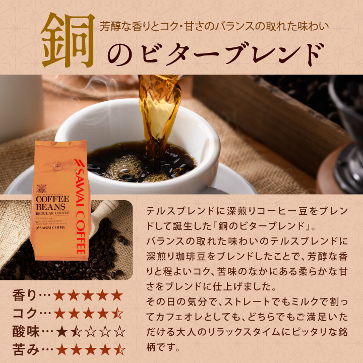 コーヒー 豆 粉 深いコクの満足感 澤井珈琲 ...の詳細画像3