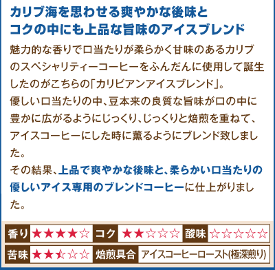 カリブ海を思わせる爽やかな後味と