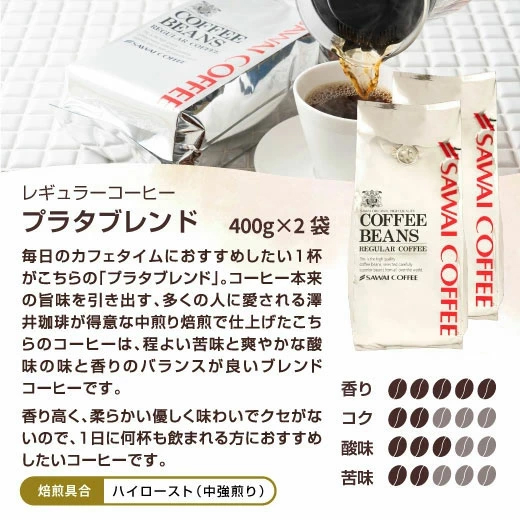 プラタブレンド パッケージ 毎日 中煎り焙煎