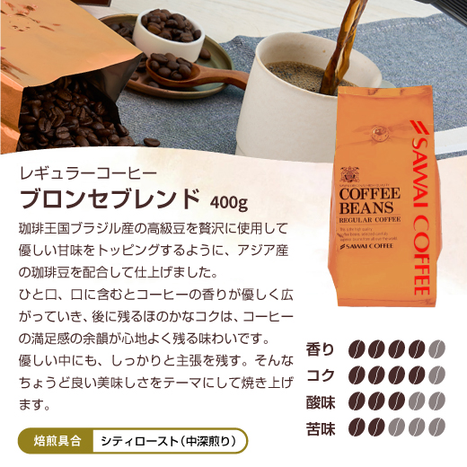 焙煎したて コーヒー豆 澤井珈琲 珈琲豆 ブレンドコーヒー 2.4kg 粉 送料無料 金と銀と銅の珈琲 6種 240杯 分 福袋 ソル ルナ テルス オーロ プラタ ブロンセ｜sawaicoffee｜10