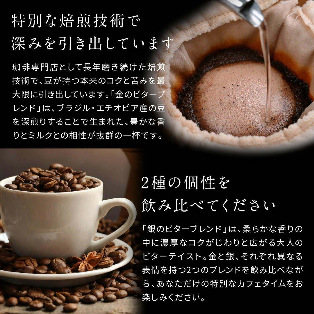 金と銀のビターブレンド 2種飲み比べ 大人