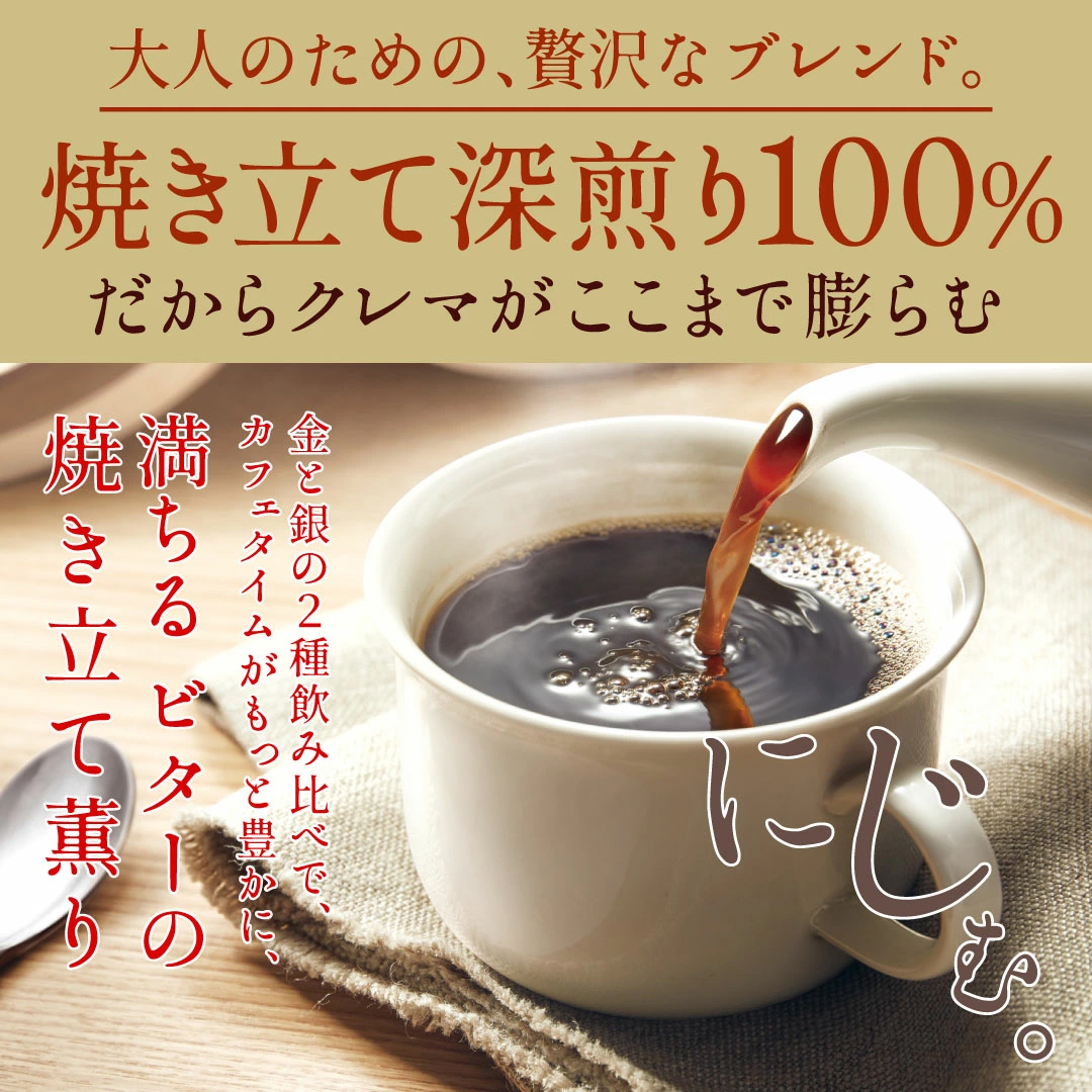 焼き立て深煎り100% ビター クレマ
