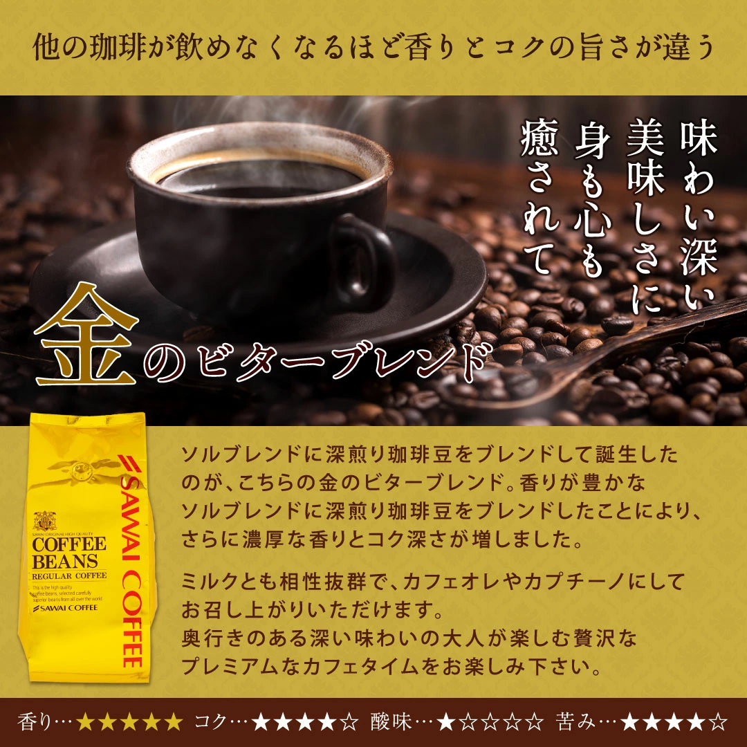 金のビターブレンド 深煎り 濃厚 コク