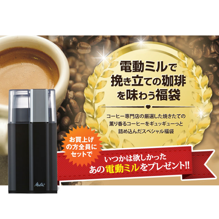 澤井珈琲 電動ミル メリタ 電動コーヒーミル 珈琲豆 福袋 3種類 400g×3