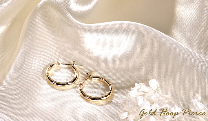 K10YG フープピアス 15mm 送料無料 10金 ピアス k10 フープ ゴールド