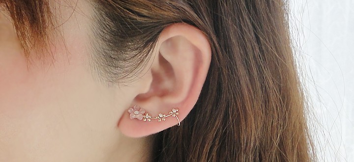 専用JK257★高級 ダイヤモンド0.4ct K18WG ピアス イヤーカフ 受注予約】K18 ダイヤモンド イヤーカフ M サイズ