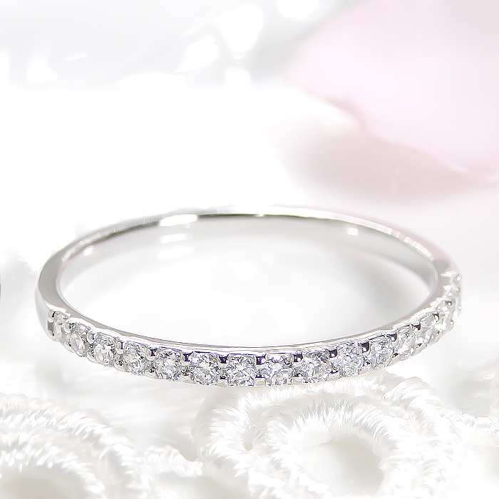 商品画像２ K10WG/YG/PG 0.2ct ダイヤ エタニティリング