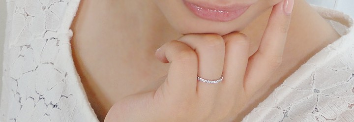 K10WG/YG/PG 0.2ct ダイヤ エタニティリング