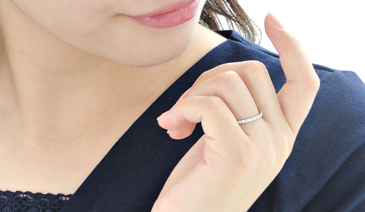 Pt900ハード 0.3ct ダイヤモンド エタニティ リング 送料無料