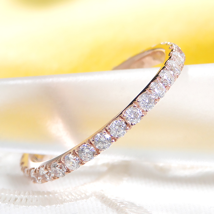 商品画像２ K18WG/PG/YG/Pt900 0.50ct ダイヤモンド フルエタニティリング