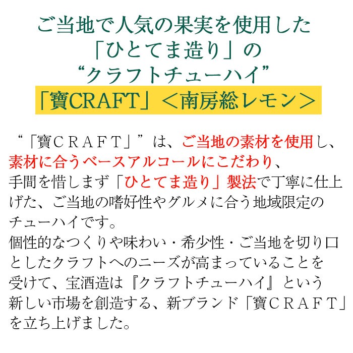 寶CRAFT 南房総レモン 330ml×12本セット 宝 タカラ クラフトチューハイ