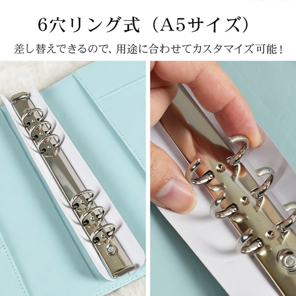 トレカファイル トレカケース A5サイズ 6穴リングファイル リフイル10