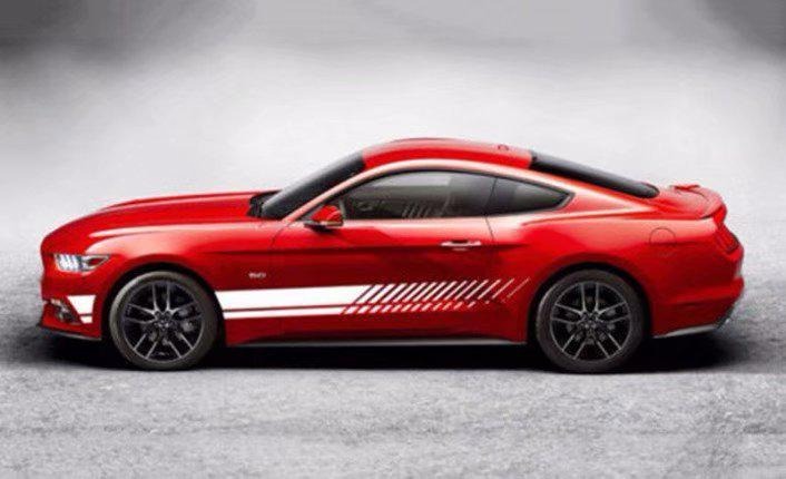 車 サイド ステッカー 2ｍ デカール ストライプ スポーティ 防水 ブラック レッド ホワイト |  | 02