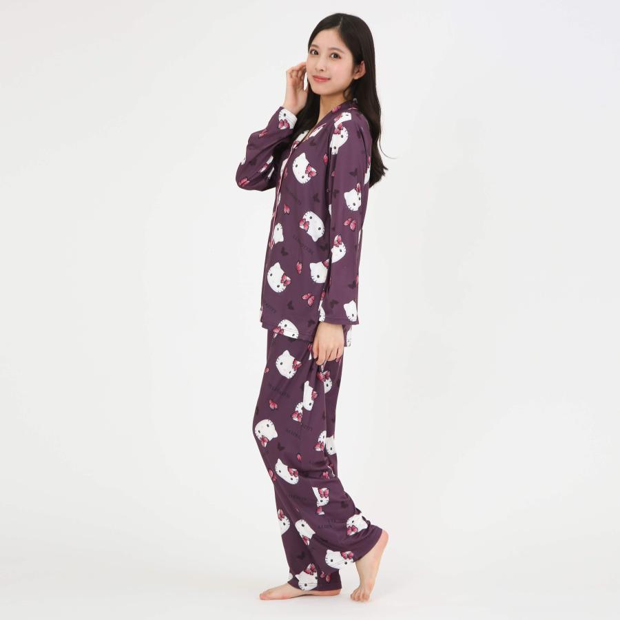 ルームウェア・パジャマ sa SAZAC(サザック) Butterflyハローキティシャツパジャマ レディスM/L