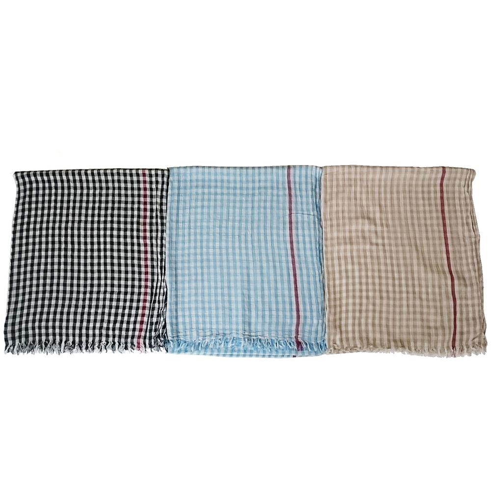 レディース ストール コットン ギンガム チェック 薄手 カジュアル