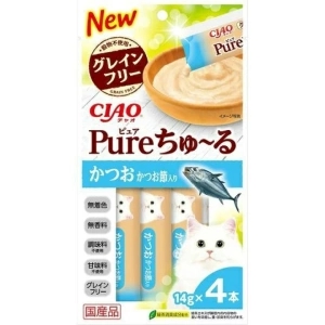 Yahoo! Yahoo!ショッピング(ヤフー ショッピング)【在庫処分】【49】 ピュア（pure） ちゅ〜る かつお かつお節 （14g×4本） 猫用 おやつ