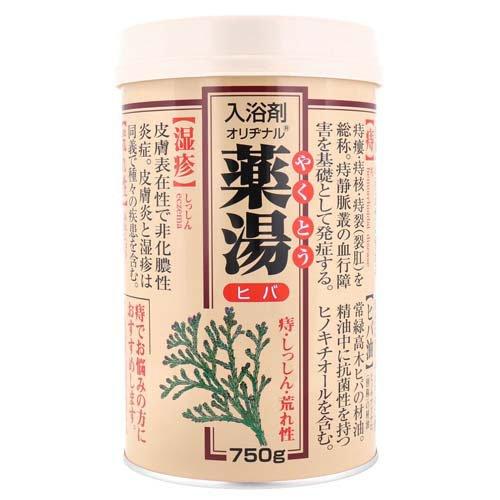 【医薬部外品】 オリヂナル 薬湯 入浴剤 ヒバ (750g) ボトル｜scbmitsuokun1972