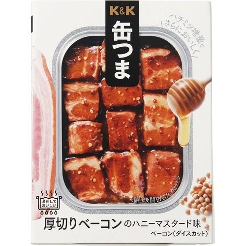【在庫処分】 賞味期限：2026年3月 K＆K 缶つま 厚切りベーコンのハニーマスタード味 (65g) 缶詰｜scbmitsuokun1972