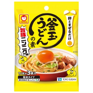 Yahoo! Yahoo!ショッピング(ヤフー ショッピング)【在庫処分】 賞味期限：2026年3月31日 東洋水産 マルちゃん 釜玉うどんの素 旨豚ニンニク味 （3袋入） 調味料