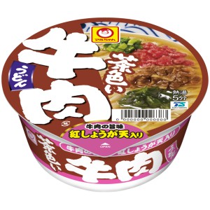 Yahoo! Yahoo!ショッピング(ヤフー ショッピング)【在庫処分】 賞味期限：2025年6月18日 マルちゃん 茶色い牛肉うどん （87g） カップラーメン