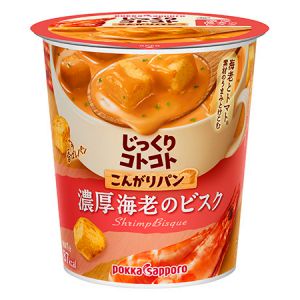 ポッカ じっくりコトコト こんがりパン 濃厚海老のビスク (19.8g) インスタント カップスープ｜scbmitsuokun1972