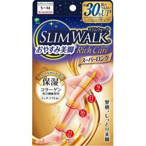 【訳あり】 《展示品の為 外箱日焼けあり》 スリムウォーク おやすみ美脚 RichCare スーパーロング SMサイズ ピンク (1枚) 着圧ソックス｜scbmitsuokun1972