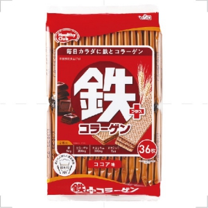 ハマダコンフェクト 鉄プラス コラーゲン ウエハース (36枚) 栄養機能食品｜SCB