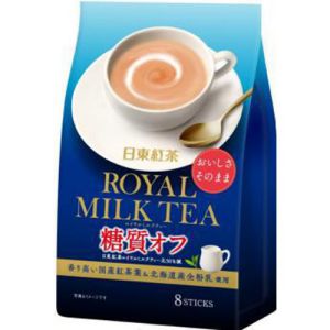 【在庫処分】 賞味期限：2025年7月31日 日東 ロイヤルミルクティー 糖質オフ (8本入) スティック紅茶